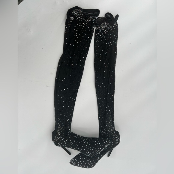 Over knee embellished boots sock size 8.5 - Picture 2 of 11